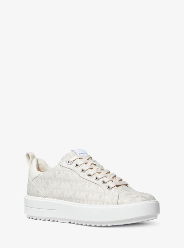 Damske Tenisky Michael Kors Emmett Logo Jacquard Béžové - Topanky Michael Kors Slevy | IFNHA-0413